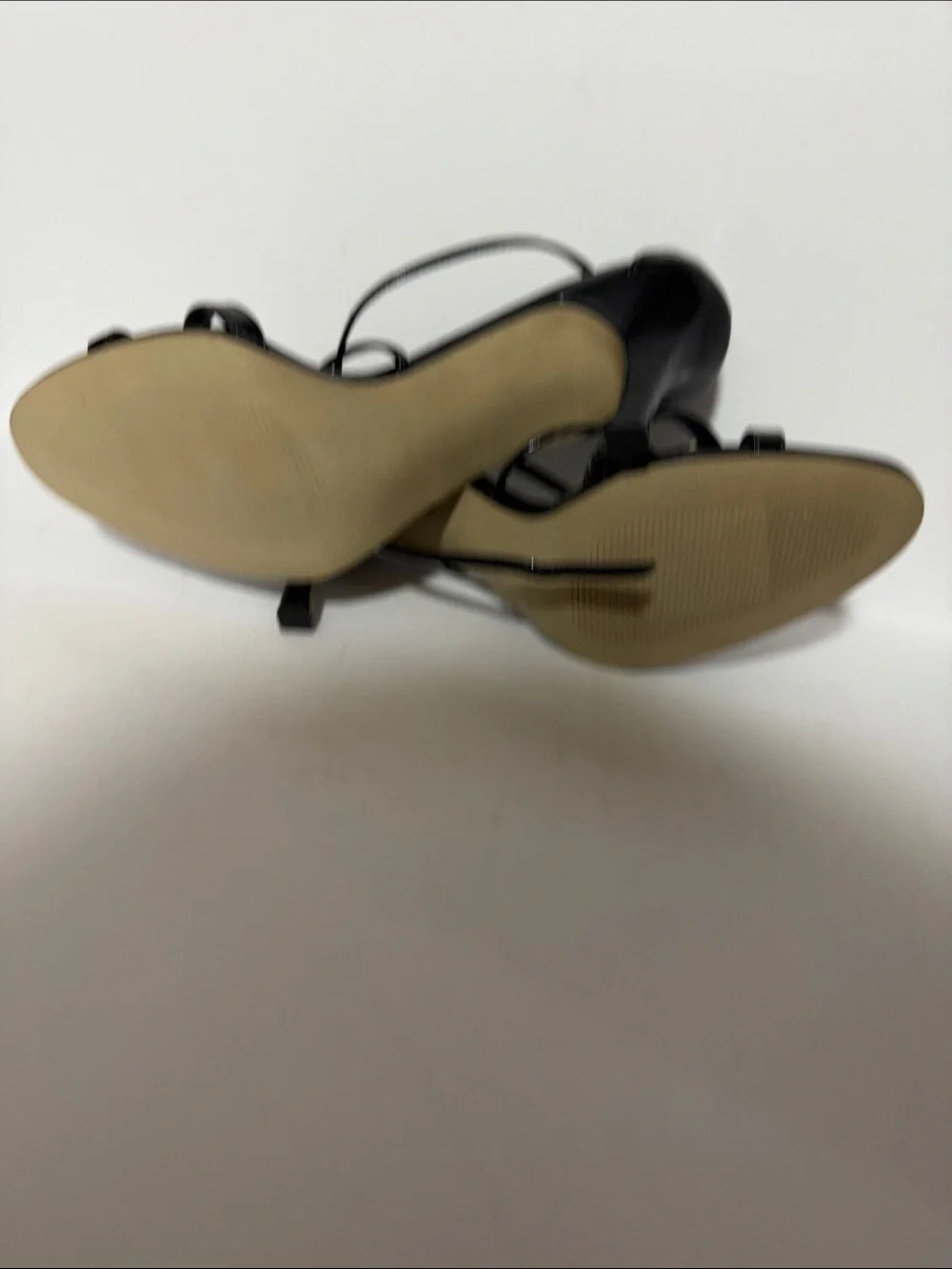 Nine West Black Patent Strappy Stiletto Sandals